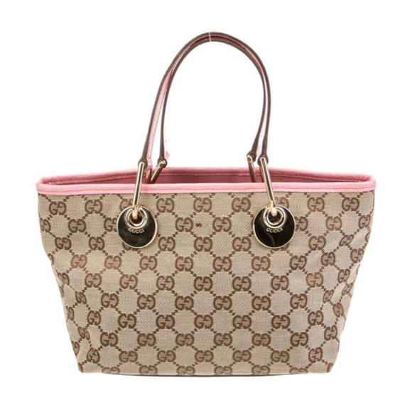 Gucci GG Canvas Mini Eclipse Tote. Pink - Picture 1 of 15